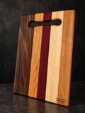 Walnut, Maple, Cherry & Purpleheart Charcuterie Board