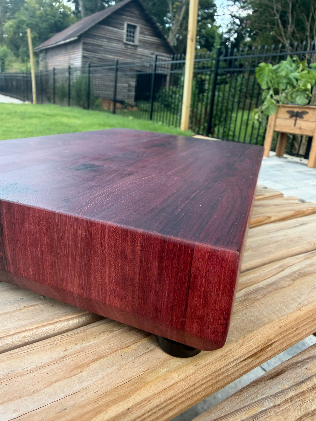 Purple Heart End Grain Cutting Board – Handmade Hardwood Board (17x10x2)