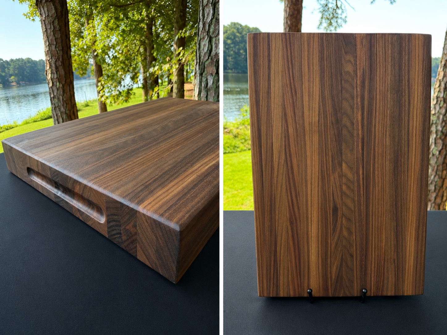Walnut Edge Grain Reversible Cutting Board with Handles