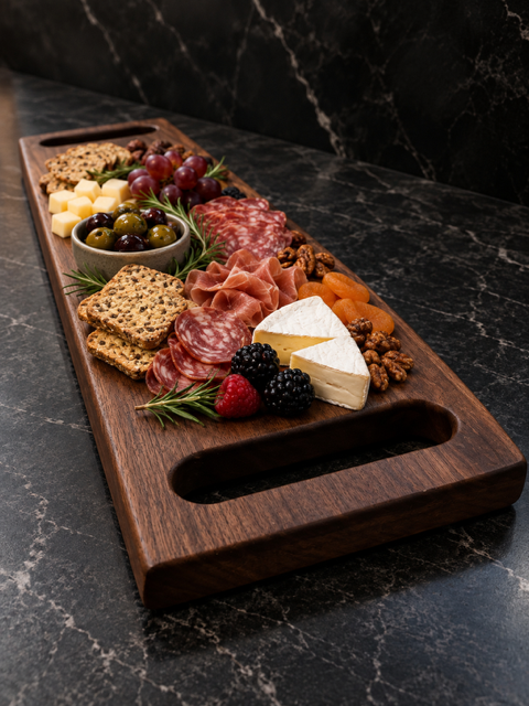 Walnut Double-Handle Charcuterie Board