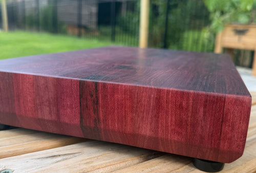 Purple Heart End Grain Cutting Board – Handmade Hardwood Board (17x10x2)