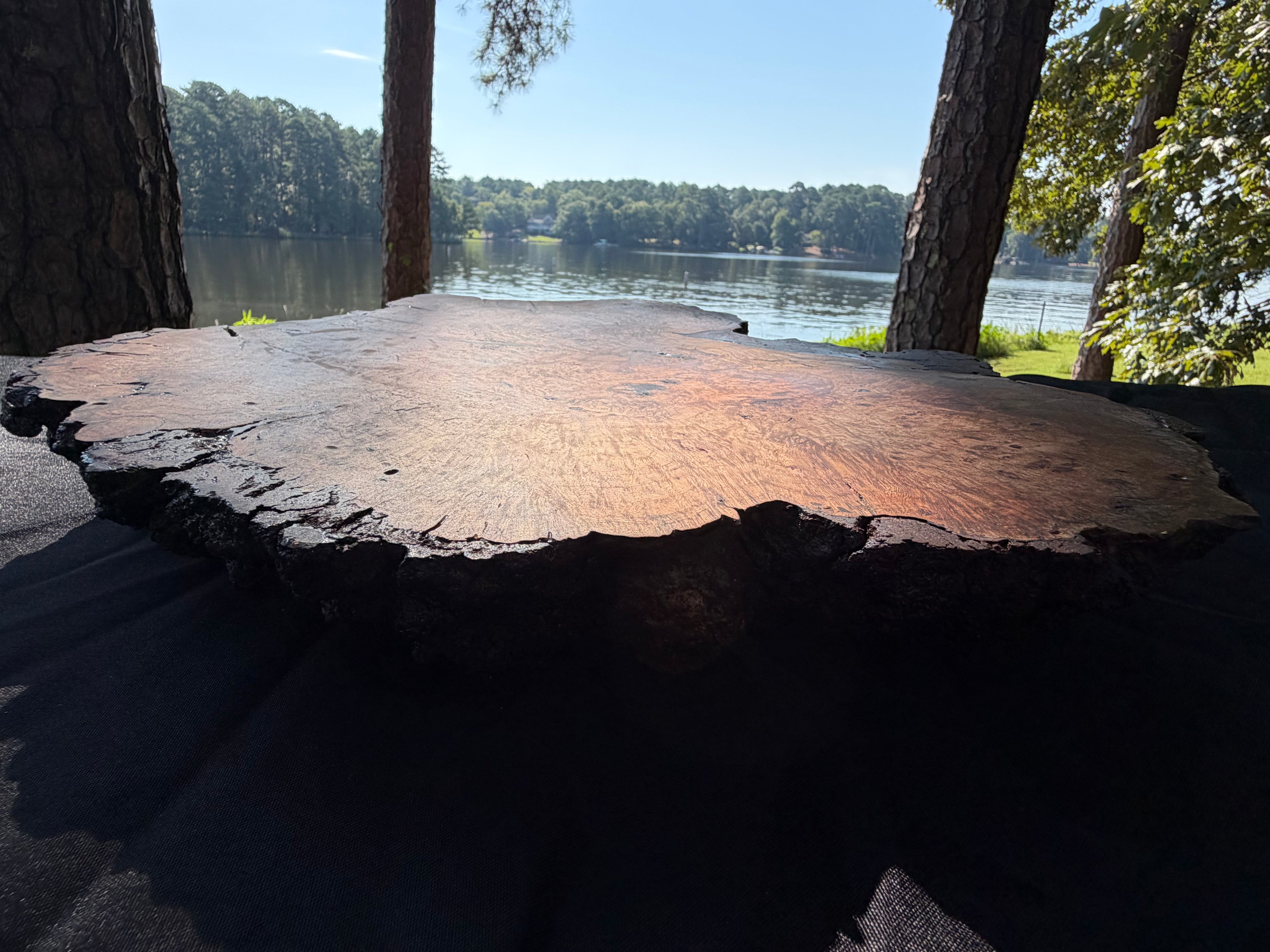 Cherry Burl Bourbon Board & Plant Holder